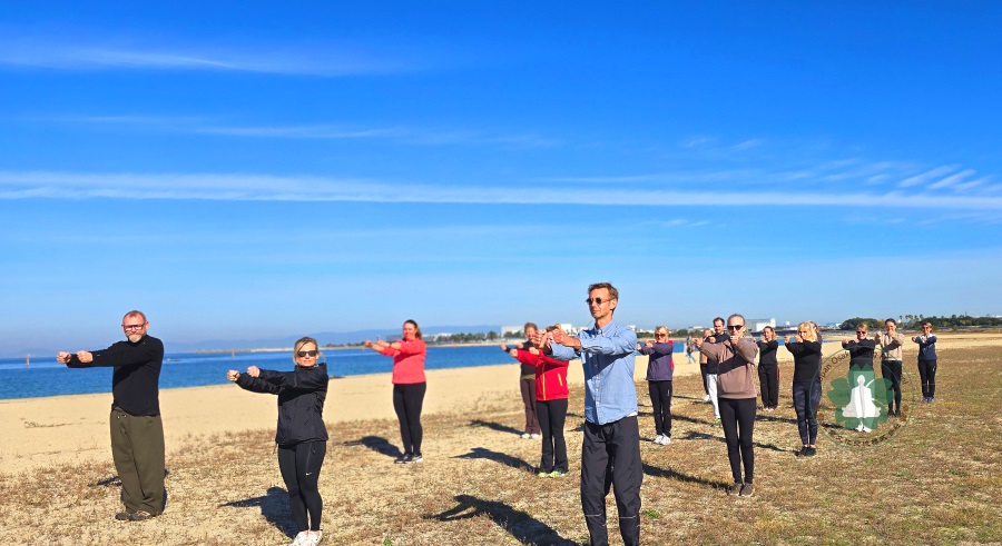 Kung Fu retreat training by the sea in Japan